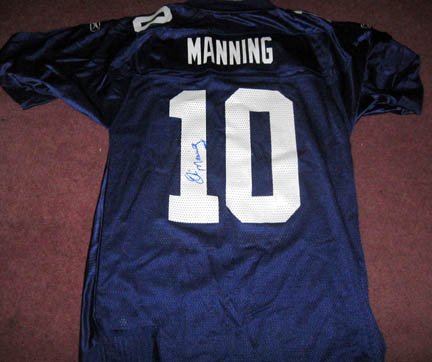 ELI MANNING new york giants AUTOGRAPHED signed JERSEY !