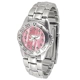 Purdue Boilermakers NCAA Mother of Pearl Sport Ladies Watch (Metal Band)