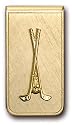 Money Clip Golf Gold Tone