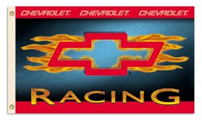 NASCAR Chevy Racing with Flames 3-by-5 Foot Flag with Grommets