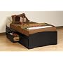 Sonoma Twin Platform Storage Bed in Black Finish