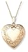 Jewelry : 14k Yellow Gold Engraved Heart Locket, 20"