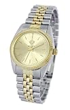 NFL Men's SA10041 New Orleans Saints All Pro Two-Tone Metal Watch