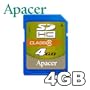 Apacer 4GB Secure Digital High Capacity (SDHC) Class 6 Memory Card - Retail Package