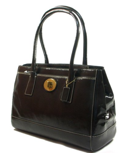 COACH HAMPTONS MADELINE PATENT LEATHER BUSINESS TOTE
