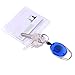 Kuuqa Translucent Key Reel, Carabiner Badge Reel Clip with Key Ring for ID Badge Holder and Card Holder (4 Pack)