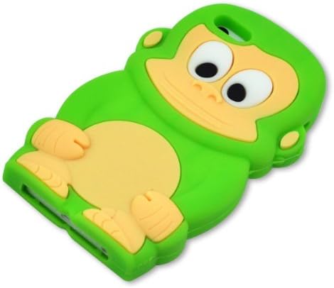 MyBa Green iphone 5C Lovely 3D Cartoon Animal Monkey Style Soft Silicone Cover Case Compatible For Apple iPhone 5C