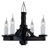 Rustic Wood Pendant Light Jacobean Styled UK Made - HP008815