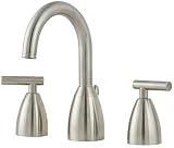 Price Pfister 049NK00 Contempra Double-Handle Widespread Lavatory Faucet with Pop-Up, Brushed Nickel