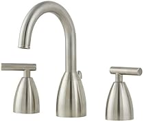 Price Pfister 049NK00 Contempra Double-Handle Widespread Lavatory Faucet with Pop-Up, Brushed Nickel