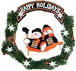 Cincinnati Bengals 20" Team Snowman Wreath - Football Sports Merchandise