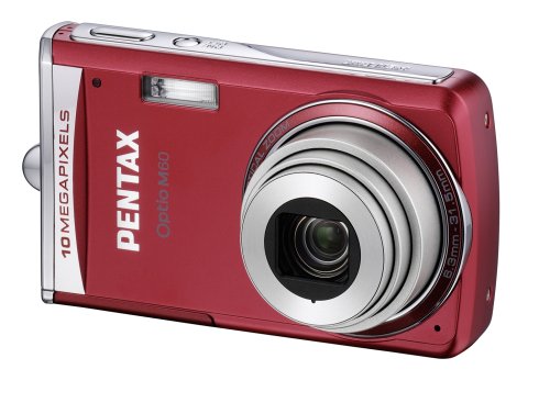 Pentax - Optio M60 - Appareil photo compact numerique - CCD 10 Mpixels - Ecran LCD 2,5 - Zoom x5 - Stabilisateur numerique - Rouge