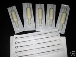 (60) COUNTS OF ASSORTED PRE-STERILIZED TATTOO NEEDLES WITH MATCHING (60) DISPOSABLE TUBES (5/8")