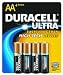 Duracell 04961 Ultra AA Battery, 4 Pack
