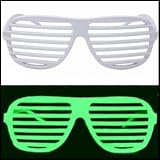 NEON GLOW KANYE STRONGER SHUTTER SHADES HIP HOP SUNGLASSES WHITE