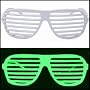 NEON GLOW KANYE STRONGER SHUTTER SHADES HIP HOP SUNGLASSES WHITE