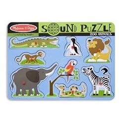 MELISSA & DOUG ZOO ANIMALS WOODEN SOUND PUZZLE