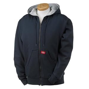 Dickies Men's Thermal Lined Zip Hooded Fleece Jacket