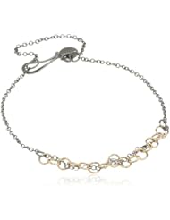 Melissa Joy Manning Mixed 14K Gold Sterling Silver Tangle Chain Bracelet
