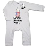 Dirty Fingers - Mommy feeds me on American Pride - Baby & Toddler Long Sleeve Romper Suit