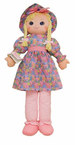Buy 48″ Traditional Sweet Mine Rag Doll with Pink Heart Check Dress