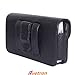 Horizontal Leather Wallet Case with Belt Loop and Clip / Black for Apple Iphone Itouch Iphone 3g,3g S/ Touch(1,2,3) / Samsung I607 Blackjack I617 Blackjack Ii I325 Ace A827 M800 Instinct / Blackberry 8300 8830 8800 Bold 9000 Storm 9500 9530 / Motorola Q9m Q9c Q Q9h / Htc Touch Hd Excalibur Dash S620 Cover thumb