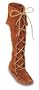 Minnetonka Men's Knee Hi Double Leather Softsole Boot - Size 10 Tan