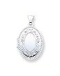 14k White Gold Locket