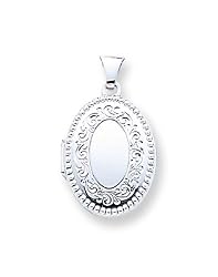 14k White Gold Locket