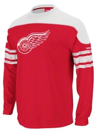 NHL Men's Detroit Red Wings Shootout Team Long Sleeve Tee (Red, Small)