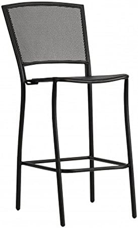 Albion Iron Cafe Series Patio Bar Stool in Fine mesh seat and back