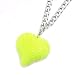 Rhinestone Heart Pendant Necklace; 18