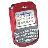Red Prima Blackberry 7200 / 6200 Leather Open Face Smartphone PDA Case