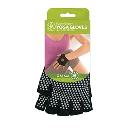 Gaiam Super Grippy Yoga Gloves - Black : Target