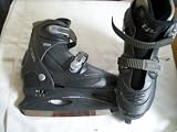 413mBNXIXlL. SL160  Glider Molded Plastic Ice Hockey Skates   adjustable size from 2   4    still in exdcellent structual condition