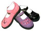Girls Embroidered Flower Leather Mary Janes Shoes