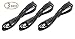 BRENDAZ {3 PACK} Universal Replacement AC Power Cord Cable, 2 Slot Non-Polarized. (NEMA 1-15P to IEC-320-C7) for Notebook, Printers, Boomboxes, TV, Electric Devices & More
