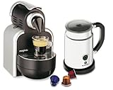 Nespresso Essenza + Aeroccino by Magimix M100A, Smooth Silver