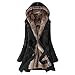 Hee grand Women Winter Faux Fur Coat Winter Coats for Women Warm Parka Jackets for Women Hood Jacket Black M 8