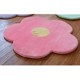 Pink Flower Area Rug for Kids Girls Room, Girls Area Rugs, Girls Room & Baby Nursery Floor Rugs, Kids Room Decorative 25" Daisy Flower Pink Rug Mat