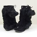 SKU Fur Suede Mukluks Mukluk Mocassin Winter Boot Black