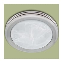 Hunter 90053 Saturn Decorative Brushed-Nickel Bathroom Fan with Light