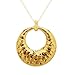 Duragold 14k Yellow Gold Hammered Open Circle Pendant Necklace, 18