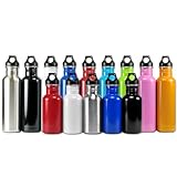 Eco-Friendly Wide Mouth 17 oz, 500 mL Stainless Steel Water Bottle - BPA Free