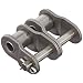Morse 40-2 O/L Standard Roller Chain Link, ANSI 40-2, 2 Strands, Steel, 1/2" Pitch, 0.312" Roller Diamter, 5/16" Roller Width, 34000lbs Average Tensile Strength