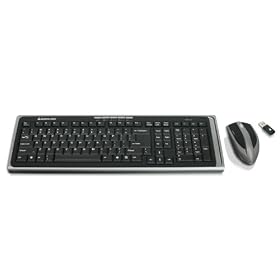 IOGear 2.4G Wireless Long Range Media Center Desktop Keyboard Mouse- Black (GKM551R)