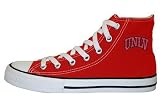 Game Day Soles Hi Top Red University of Nevada Las Vegas (UNLV) Logo Canvas men's 11