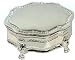 Silver Scalloped Oval Miniature Jewelry Chest