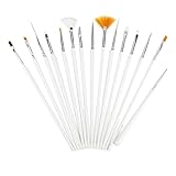 20pcs Nail Art Design Brushes Set, Dotting Pens, Marbling Detailing Painting Tools Kit with Roll-Up Pouch-Professional Nail Art Supplies for For Women Girls Teens Kids Available