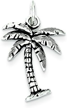 Charms Obsession's Sterling Silver Antiqued Palm Tree Charm
